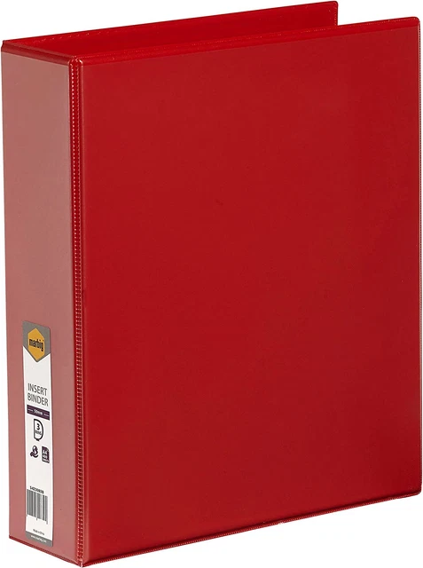 CLEARVIEW INSERT BINDER A4 3D Ring 50Mm Red 5423003B $32.25 - PicClick AU