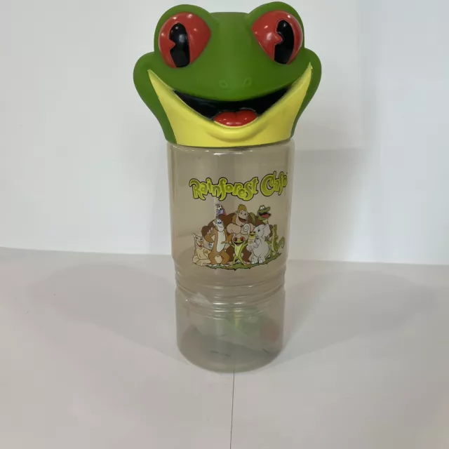 RainForest Tumbler Cup Frog & Macaw Red Bird Head Snack Holder Frog Toy  Figure