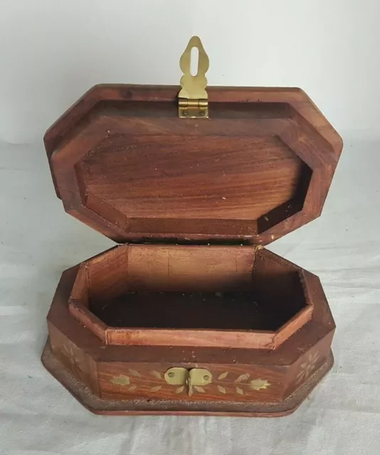 Beautiful Vintage Wooden Storage Box (Width - 15.5 cm) 3