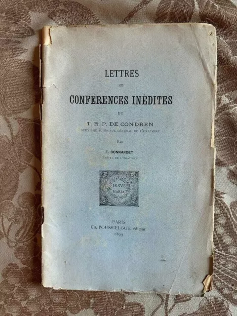 Lettres et conferences inédites | Bon état