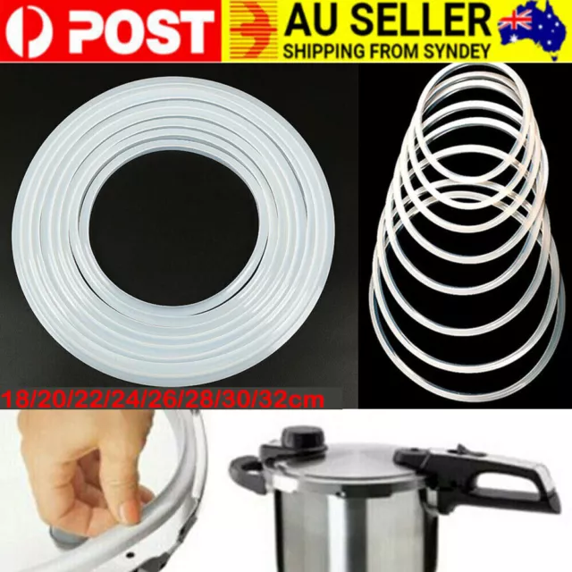 Replacement Silicone Rubber Clear Gasket Sealing Ring Home Cooker 18-32cm