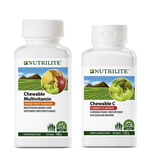 AMWAY NUTRILITE Chewable Multivitamin & Chewable Vitamin C) EUR 77,68