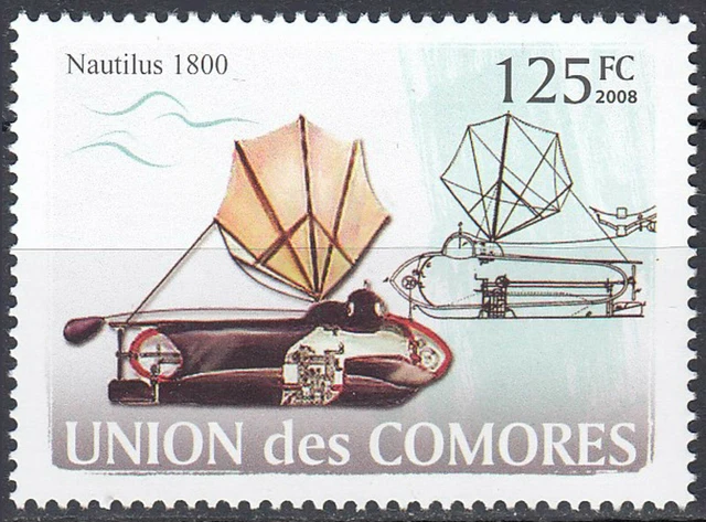 Comore nuovo di zecca sottomarino Nautilus 1800 esercito militare USA nave da guerra / 55
