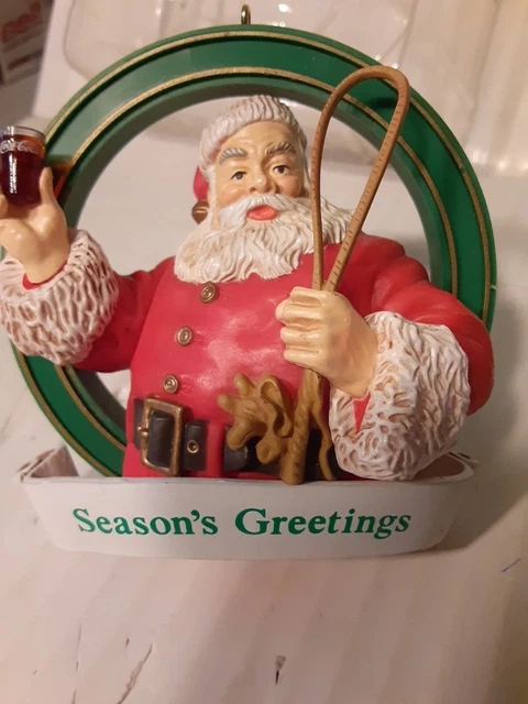 COCA COLA SANTA 4 Inch Trim A Tree Collection  Ornament - Box 1990