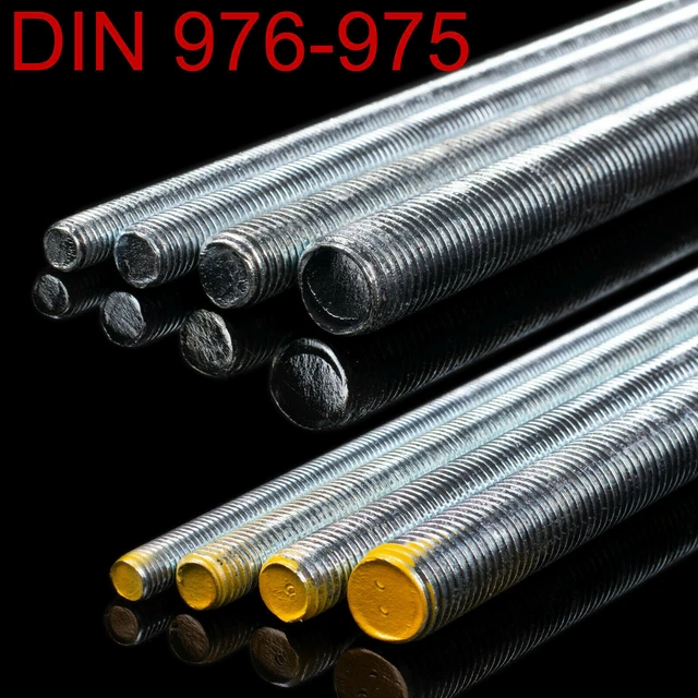 5 Stk Gewindestange DIN 975 M6x1000 - Stahl 10.9