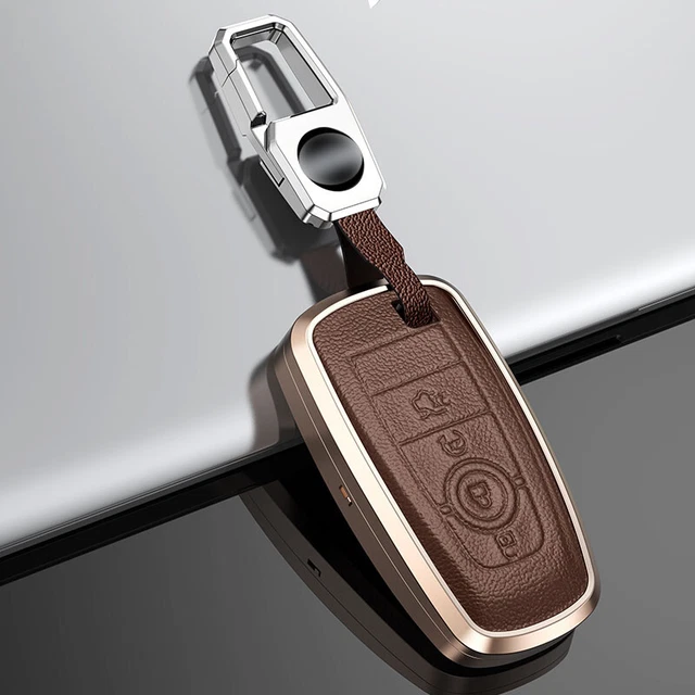 Leather Car Key Fob Cover Case For Ford Ranger Everest Explorer Focus Ecosport