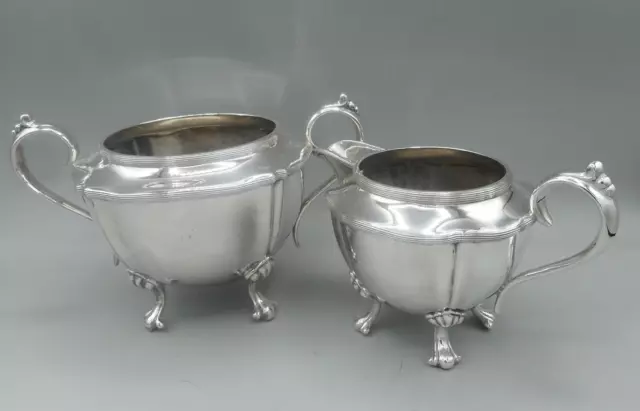 Lovely Vintage Silver Plate Plated Sugar Bowl And Milk/Cream Jug -Scott & Randle