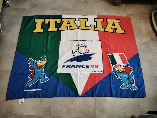 Drapeau Coupe Du Monde France 1998 - Dimensions 100 Cm X 130 Cm - Excellent état - Collector