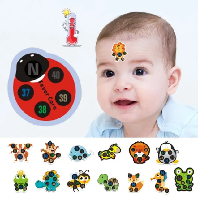 Cartoon Fever Indicator Stickers Forehead Temperature Monitor  Children Safety