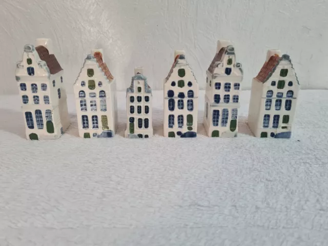 RARE 6 anciennes maisons poly delft  amsterdam herengracht" Royal Goedewaagen"