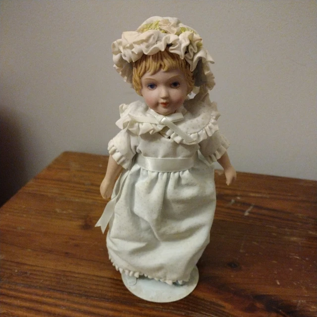 Vintage Avon Porcelain Doll 1985 With Metal Stand