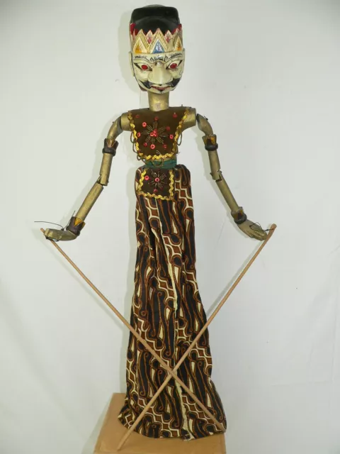 Wayang Golek Indonesien Stabpuppe Puppe antik Asien Marionette Holzpupppe .