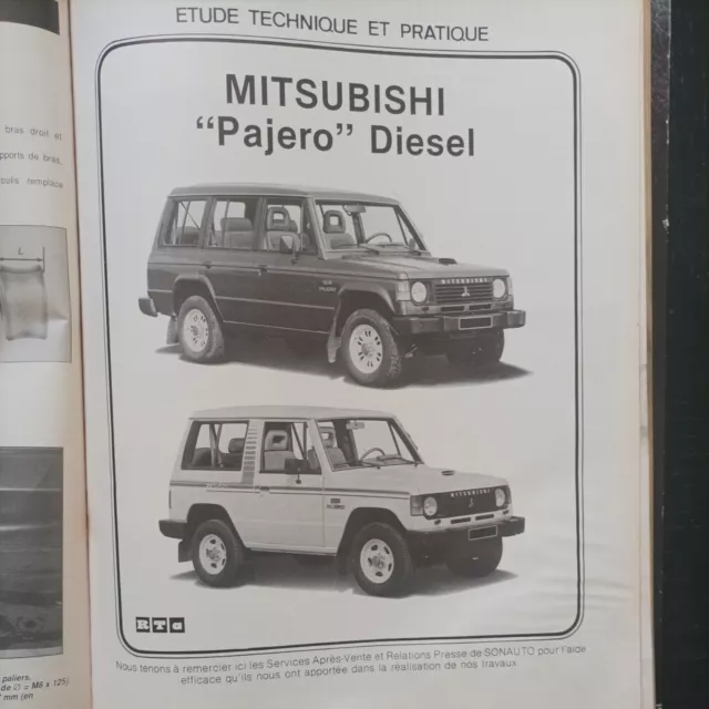 Revue technique Mitsubishi Pajero 2.4 2.5 D Diesel moteurs 4d55 4d56 Rta 3