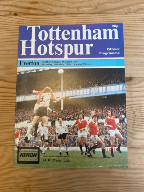 Tottenham Hotspur v Everton 1st Division 5th May 1979