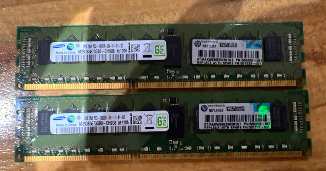 2 X Samsung 2GB 2Rx8 PC3-10600U-09-11-A1 Memory RAM