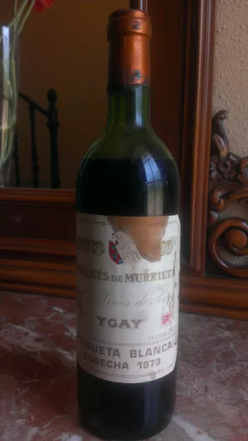 Rare Item: Wine/Vino Marques de Murrieta Ygay 1973 Etiqueta Blanca