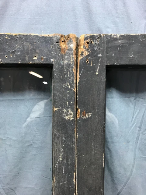 Pair Antique 6 Lite Casement Windows 17x39 Shabby Cabinet Chic Old VTG 1824-22B 7