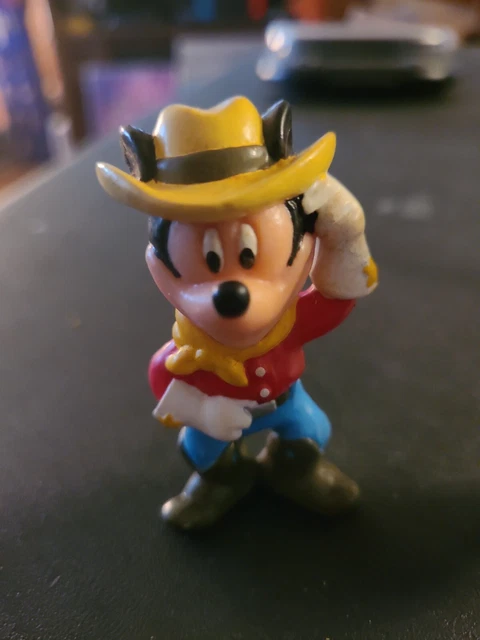 Lot of 2 Disney Mickey Mouse & Minnie Mouse PVC Toy Figures Cowboy Western 2
