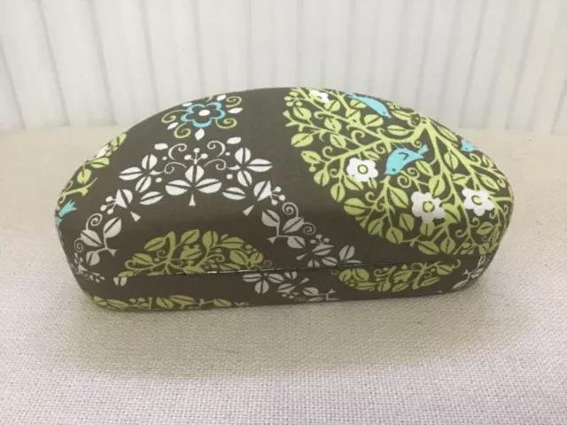 Vera Bradley Glasses Sunglasses Hard Case Green blue birds