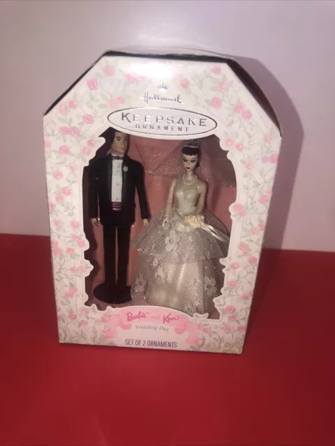 Barbie And Ken Wedding Day Hallmark Keepsake Ornament Nrfb 1997