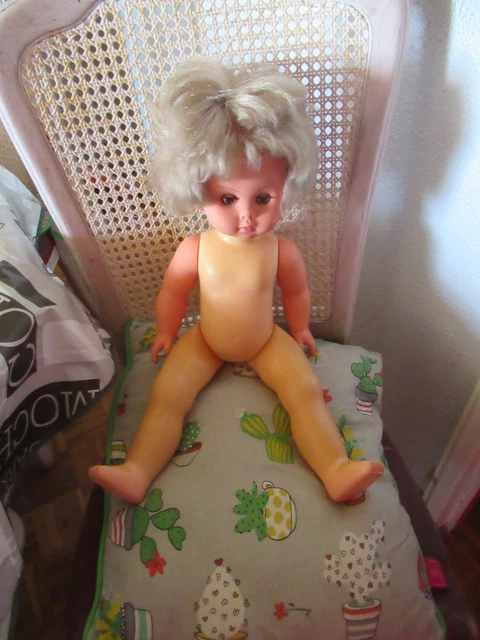 Poupée GéGé Carina Vintage 47 Cm - Made In France - Habillée D'origine - Années 70