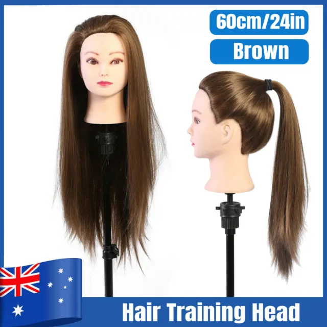24'' Hairdressing Training Mannequin Head Makeup Hair Cosmetology Practice Doll