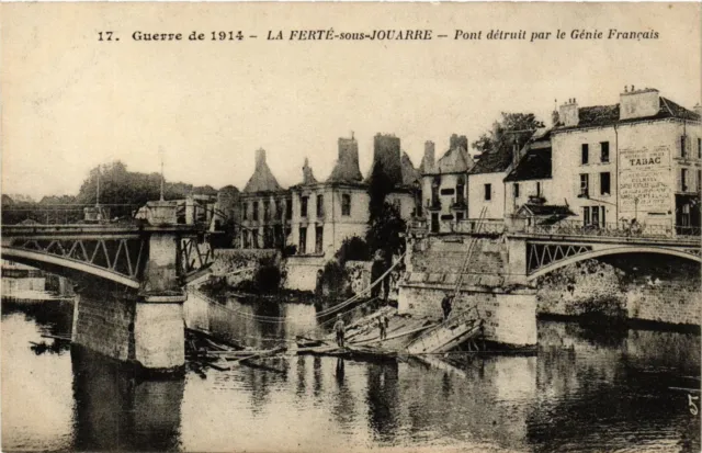CPA Guerre de 1914 - LA FERTÉ-sous-JOUARRE - Pont detruit par le... (292724)