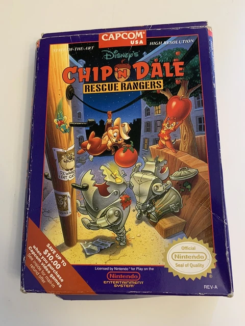 DISNEY'S CHIP 'N Dale Rescue Rangers Nes Nintendo Box And Cart Only NO ...