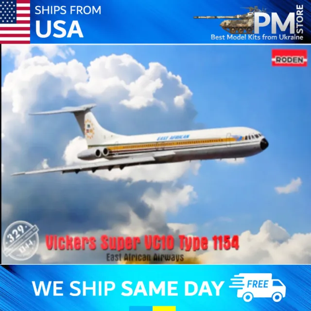 Roden 329 Vickers Super VC10 Type 1154 model kit East African Airways 1/144