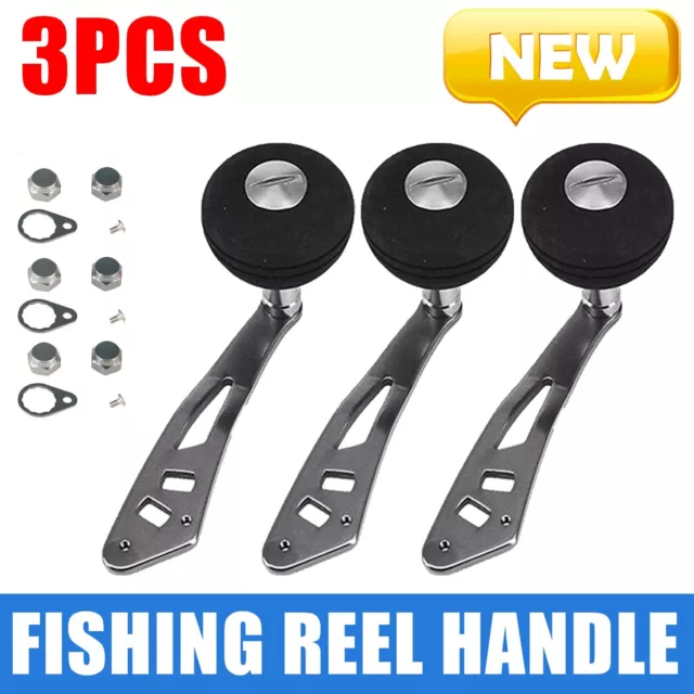 2022 3pcs Power Single Fishing Reel Handle Knob Drum Baitcasting Reel Handle