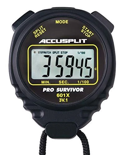 Pro Survivor - A601XBK Stopwatch, Clock, Extra Large Display (Black)