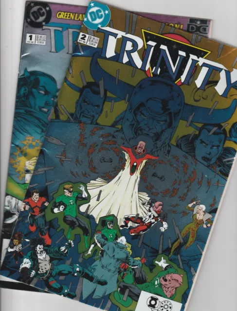 DC 1993 Trinity 1 2 Foil cardstock covers + Darkstars 11 12 Green Lantern LEGION