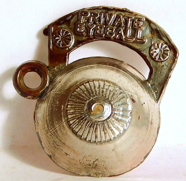 VINT PRIVATE [eye] GUMBALL CHARM SILVERED