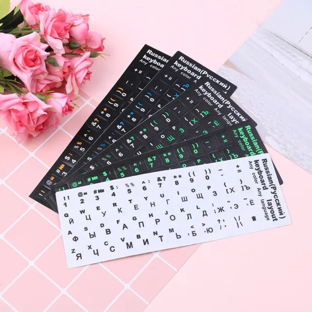 Russian standard keyboard layout sticker letters on replacement P_hg YIUK