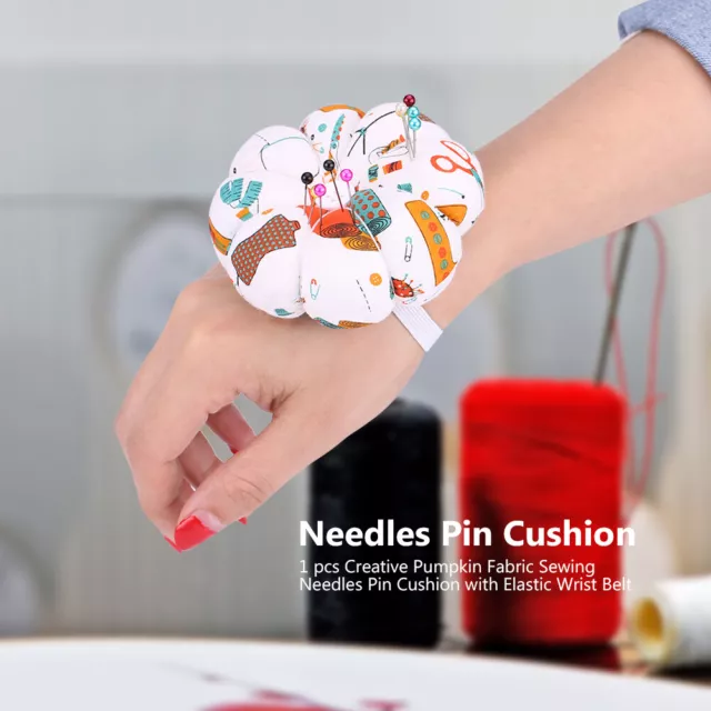 Needle Pin Cushion Floral Holder Wrist Pincushion DIY Craft Home Sewing Tool