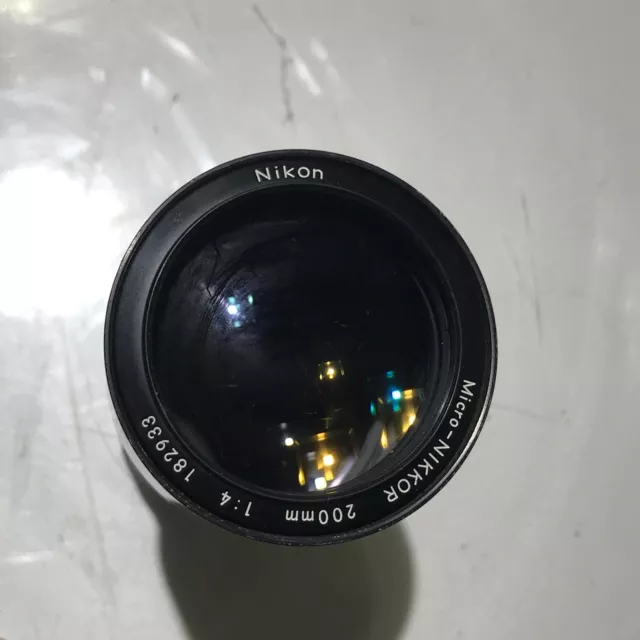 Nikon AF Micro NIKKOR 200mm f/1:4 D ED 182933 Macro Lens From Japan
