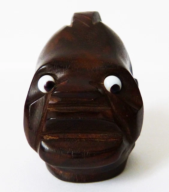 TÊTE STATUE SCULPTURE statuette ART DECO en bois vers 1930 exposition