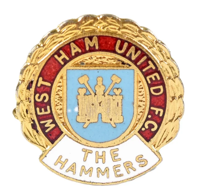 VINTAGE OLD WEST Ham United Football Club 'The Hammers' Enamel Badge £