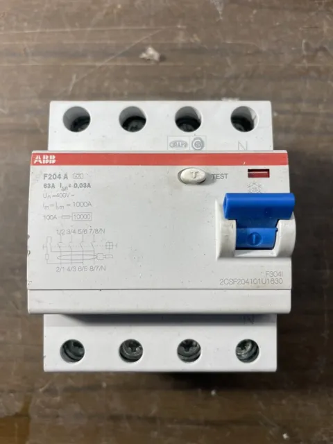Interruttore differenziale salvavita ABB F204 A 63A In 0.03A materiale elettrico