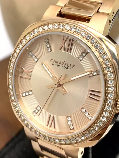 Caravelle by Bulova Women's Watch 44L224 Quartz Rose Gold Stainless Steel 32mm