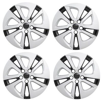 NEW 2016-2018 Toyota PRIUS 15" Silver Black Hubcap Wheelcover SET OF 4