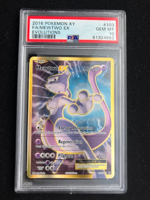 PSA 10 Pokemon XY Evolutions Mewtwo EX Full Art 103/108✅ FREE SHIPPING🚚📦