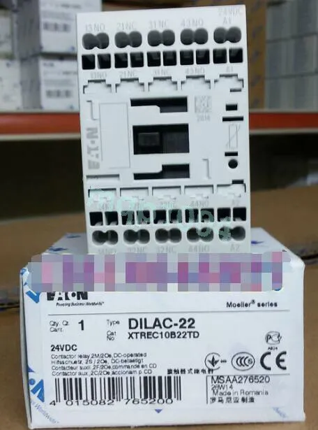1PCS New Eaton Moeller DILAC-22 XTREC10B22TD DC Contactor 24VDC Brand
