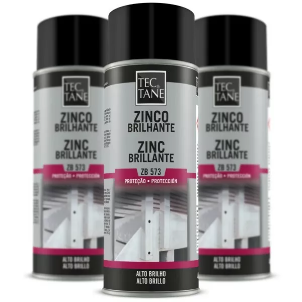 Pack 3 Spray De Pintura Zinc Galvanizado Frio Brillante 400 Ml (Cincado,Zincar)