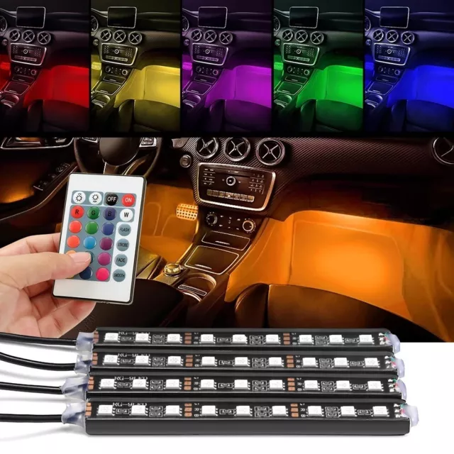 Bande lumineuse LED RVB colorée contrôle l'ambiance de votre voiture avec une