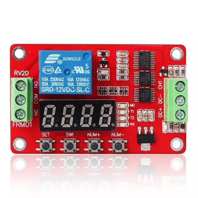 12V Relay Cycle Timer Modul PLC Home Automatisierung Delay Multifunction New