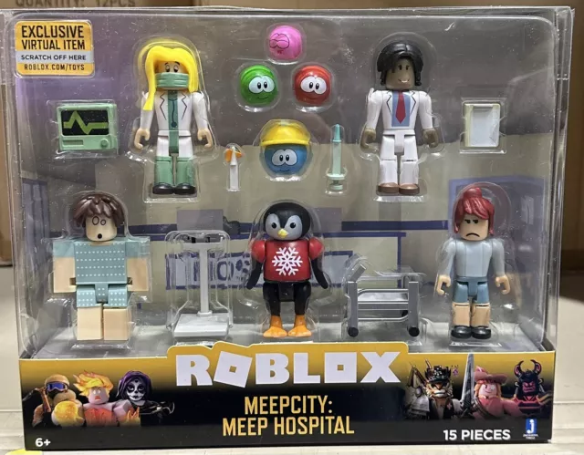 ROBLOX MeepCity: MEEP HOSPITAL 15 Piece Playset w/Exclusive Virtual Item  19852