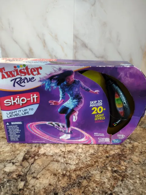 Twister Rave Skip It Electronic Light Up Jump Hop Party Game Black Hasbro