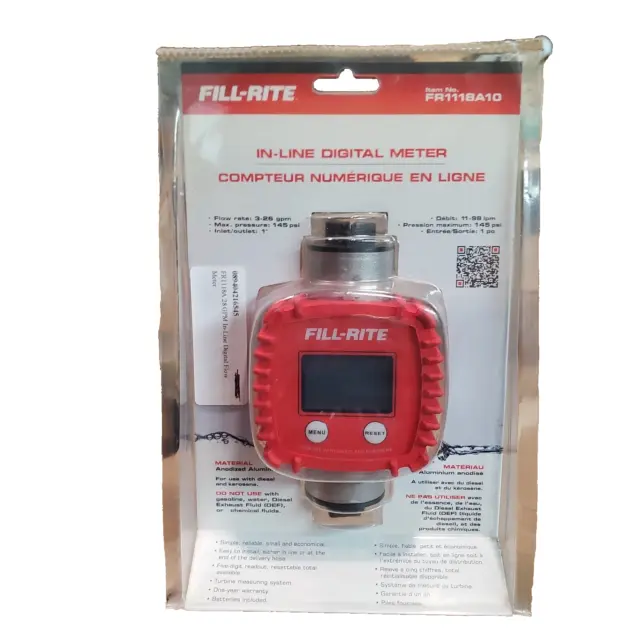 Fill-Rite In-Line Digital Meter FR1118A10 089404216545