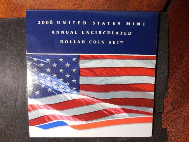 2008 US Mint Annual Uncirculated Dollar Coin Set~Includes $2008 Silver Unc $1 AE